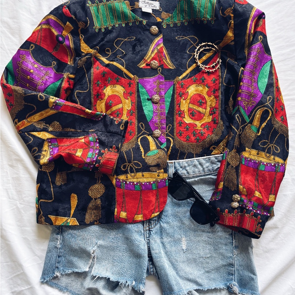 Vintage bettejon Dallas Multicolor Patterned Jacket